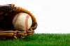 Baseball glove and ball Baseball glove and ball
