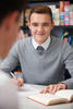 School boy writing School boy writing