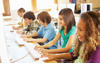 Group of students in a computer lab Group of students in a computer lab