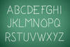Alphabet on a chalk board Alphabet on a chalk board