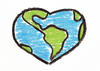 Earth in the shape of a heart Earth in the shape of a heart