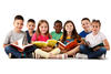 Students reading books Students reading books