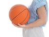 girl holding a basketball girl holding a basketball