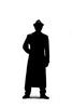silhouette of a man in a trenchcoat silhouette of a man in a trenchcoat