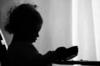 silhouette of girl eating food silhouette of girl eating food