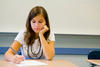 Girl writing Girl writing