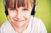 young girl listening to music young girl listening to music