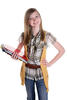 girl holding folders girl holding folders