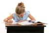 school girl writing school girl writing