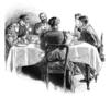 old fashioned family at the dinner table old fashioned family at the dinner table