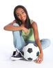 girl posing with soccer ball girl posing with soccer ball