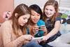 students using cell phones students using cell phones