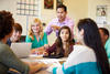 teacher working with students teacher working with students