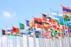 Group of flags waving Group of flags waving