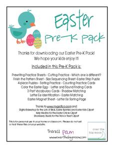 Easter Pre-K Pack Printables & Template Easter Pre-K Pack Printables & Template