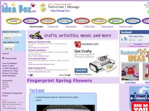Fingerprint Spring Flowers Activity Fingerprint Spring Flowers Activity