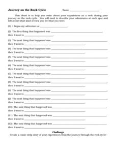 Printables The Rock Cycle Worksheets rock cycle worksheet journey on the worksheet