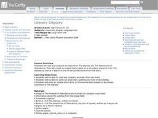 Literary Odyssey Lesson Plan Literary Odyssey Lesson Plan