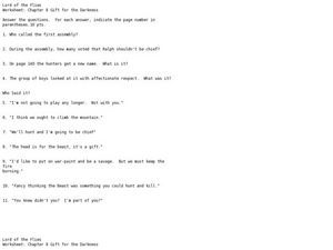 chapter chapter analysis lord flies detailed analysis symb A critical analysis on william golding's lord of the flies through the chapters one to four, the tension rises between jack and ralf, the two with the use of words the author also creates the novel's own private symbols. chapter chapter analysis lord flies detailed analysis symb A critical analysis on william golding's lord of the flies through the chapters one to four, the tension rises between jack and ralf, the two with the use of words the author also creates the novel's own private symbols.
