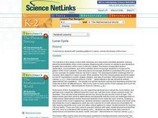 Lunar Cycle Lesson Plan Lunar Cycle Lesson Plan