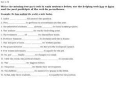 Worksheets Participles Worksheet participle worksheets 4th grade past 8th math worksheet for present sort grade