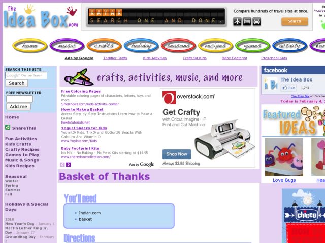 Basket of Thanks Activity Basket of Thanks Activity