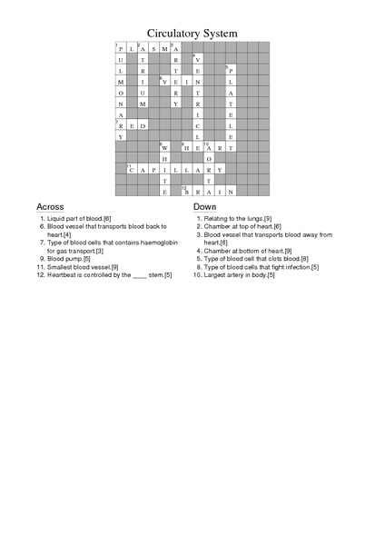anatomy and physiology week 2 crossword puzzle Crossword puzzle directions: use the definitions given to complete the crossword puzzle across down 1 imaging procedure using x-rays anatomy and physiology 1. anatomy and physiology week 2 crossword puzzle Crossword puzzle directions: use the definitions given to complete the crossword puzzle across down 1 imaging procedure using x-rays anatomy and physiology 1.
