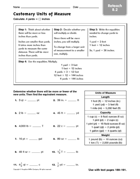 Metric Si Unit Conversions Customary And Metric Worksheet
