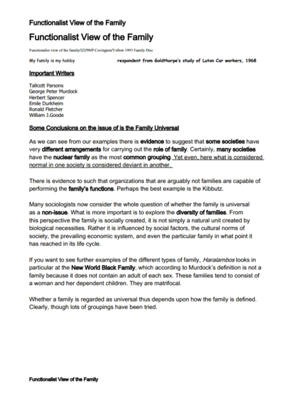 family a sociological point of view essay family a sociological point of view essay