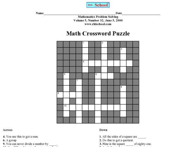 Worksheet 24363597 Math Crossword Puzzle Worksheets 5th Grade Fun Math Puzzles Ninja Puzzle Worksheet No Prep Crossword Worksheets