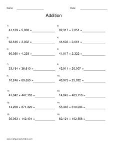 Addition Worksheet Worksheet Addition Worksheet Worksheet