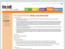 The Stock Market: Risks & Rewards Lesson Plan The Stock Market: Risks & Rewards Lesson Plan