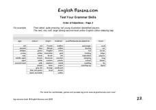 Adjectives Graphic Organizer Adjectives Graphic Organizer