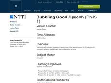 Bubbling Good Speech Lesson Plan Bubbling Good Speech Lesson Plan