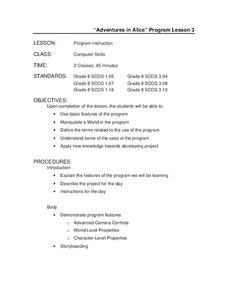 Adventures in Alice Lesson Plan Adventures in Alice Lesson Plan