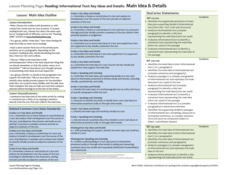 Main Idea Outline Lesson Plan Main Idea Outline Lesson Plan