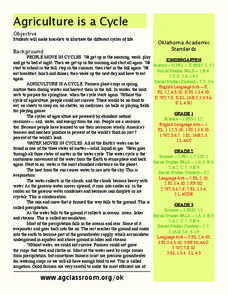 Agriculture is a Cycle Lesson Plan Agriculture is a Cycle Lesson Plan