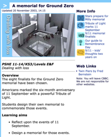 A memorial for Ground Zero Lesson Plan A memorial for Ground Zero Lesson Plan