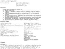 Solubility and Bonding I and II Lesson Plan Solubility and Bonding I and II Lesson Plan