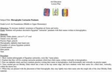 Hieroglyphic Cartouche Pendants Lesson Plan Hieroglyphic Cartouche Pendants Lesson Plan