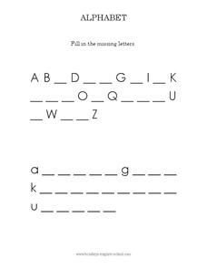 Alphabet Worksheet Alphabet Worksheet