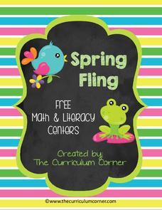 Spring Fling Math and Literacy Centers Organizer Spring Fling Math and Literacy Centers Organizer