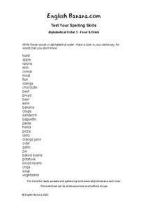 Alphabetical Order 3 Worksheet Alphabetical Order 3 Worksheet