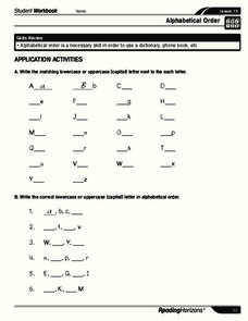 Alphabetical Order Worksheet Alphabetical Order Worksheet