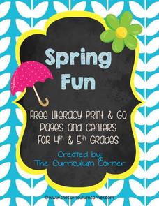 Spring Fun Literacy Centers Organizer Spring Fun Literacy Centers Organizer