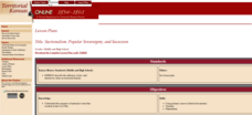 Sectionalism, Popular Sovereignty, and Secession Lesson Plan Sectionalism, Popular Sovereignty, and Secession Lesson Plan
