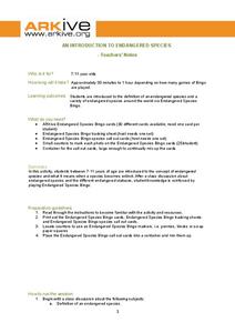 An Introduction to Endangered Species Lesson Plan An Introduction to Endangered Species Lesson Plan