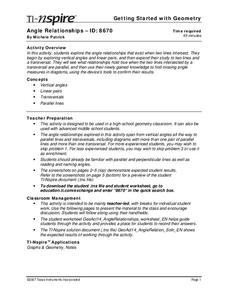 Angle Relationships Lesson Plan Angle Relationships Lesson Plan