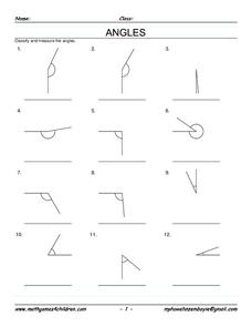 Angles Worksheet Angles Worksheet