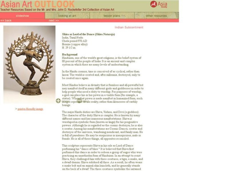 Nataraj Shiva as Lord of the Dance Lesson Plan Nataraj Shiva as Lord of the Dance Lesson Plan